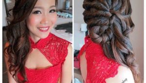 Hairstyles for Wedding Dinner Wedding Dinner Makeup & Hairdo Romantic Curl Twisted