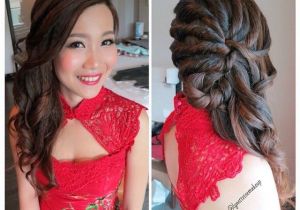 Hairstyles for Wedding Dinner Wedding Dinner Makeup & Hairdo Romantic Curl Twisted