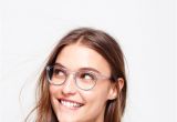 Hairstyles for Women who Wear Glasses My Warby Parker Haskell Frames In Crystal Blue