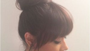 Hairstyles In Buns On Sides top Bun and Bangs … Hair Ideas