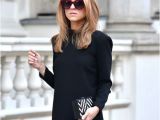 Hairstyles Little Black Dress Katarzyna Tusk is Wearing A Dress and A Purse From Zara and