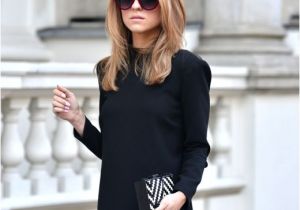 Hairstyles Little Black Dress Katarzyna Tusk is Wearing A Dress and A Purse From Zara and