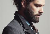Hairstyles that Suit Curly Hair Hot Bearded Man Profile In Suit