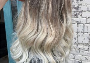 Hairstyles to Cover Blonde Roots â¨platinum Blonde Balayage Ombre with Natural Root by Amy Ziegler