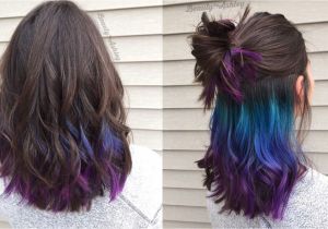 Hairstyles to Hide Dip Dye Underlights the Rainbow Hair Dye You Can Sport at the Office