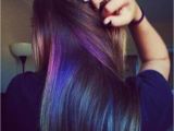 Hairstyles to Hide Dyed Hair Makic Oil Slick Hair Colors Hidden Under Layer Haircolor