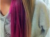 Hairstyles to Hide Dyed Tips Pink Strip with Brunette Hair Yahoo Image Search Results