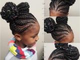 Hairstyles Two Buns Feed In Braids with Minis Double Bun Braids Double Bun Braids Two