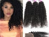 Hairstyles Using Kinky Curly Products 8a Brazilian Virgin Kinky Curly Human Hair Bundles with Closure