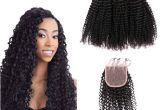 Hairstyles Using Kinky Curly Products Free Part Lace Closure with Bundles Brazilian Kinky Curly Virgin