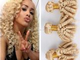 Hairstyles with Blonde Extensions Bleached Blonde Aunty Funmi Hair Weft Extensions Bouncy Curls Cheap