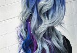 Hairstyles with Blue Dye Falling Snowflakes Hairbykaseyoh is the Artist Pulp Riot is