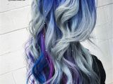 Hairstyles with Blue Dye Falling Snowflakes Hairbykaseyoh is the Artist Pulp Riot is