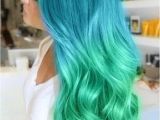 Hairstyles with Blue Dye Mint Green Ombré Hair Styles Pinterest