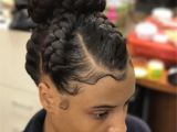 Hairstyles with Braids and Buns Goddess Braid Bun Bun Updo Braidedhairstyles Braidsandtwists
