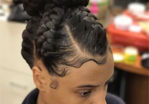 Hairstyles with Braids and Buns Goddess Braid Bun Bun Updo Braidedhairstyles Braidsandtwists