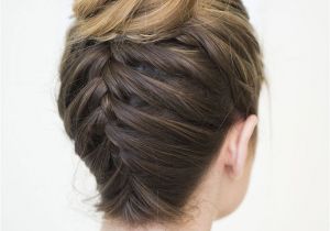 Hairstyles with Buns and Braids Upside Down Braided Bun Beauty
