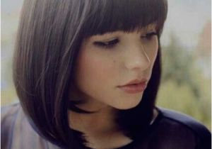 Hairstyles with Diagonal Bangs Medium Bob with Bangs Beauty