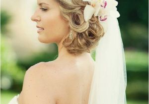 Hairstyles with Flowers In Hair for Weddings Wedding Hairstyles with Flowers and Veil