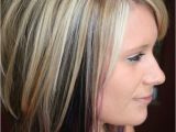 Hairstyles with Front Highlights Highlights with Color Blocked Black and Purple Underneath Cute but
