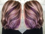 Hairstyles with Lavender Highlights Purple Peekaboo Hair Color Colorful Hair Pinterest