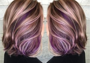 Hairstyles with Lavender Highlights Purple Peekaboo Hair Color Colorful Hair Pinterest