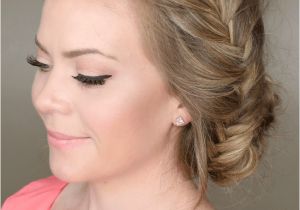 Hairstyles with One Braid In the Front Fishtail French Braid Braided Bun