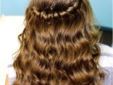 Half Braided Half Curly Hairstyles Hairstyles Half Up Half Down with Curls
