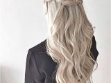 Half Up and Down Hairstyles Pinterest Thick Crown Braid Waves Half Up Half Down Style