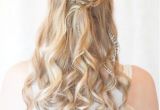 Half Up Hairstyles Back View Prom Hairstyles with Brids for Long Curly Hair Half Up Half Down In