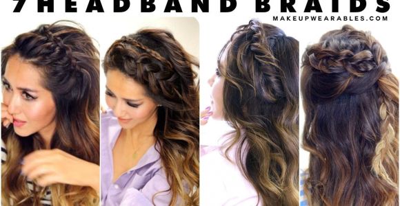 Half Up Hairstyles for Greasy Hair 7 Headband Braid Hairstyles Braided Half Updo Hair Tutorial