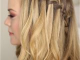 Half Up Hairstyles for Greasy Hair Tutorial Waterfall Braid Half Updo Hairstyles