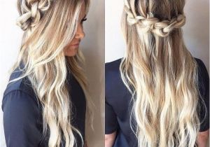 Half Up Half Down Hairstyles Knot Knotted Crown Braid Half Up Half Down Hairstyle Promhair