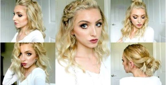 Half Up Half Down Hairstyles On Youtube Cute Summer Half Up Half Down Hairstyle Dutch Fishtail Braid