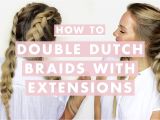 Half Up Half Down Hairstyles On Youtube How to Do Double Dutch Braids with Hair Extensions