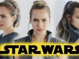 Half Up Half Down Hairstyles On Youtube Star Wars the Last Jedi Hairstyles Tutorial Rey & General Leia