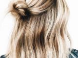 Half Up Messy Bun Hairstyles Cusp Brass Ponytail Hair Tie Cover In 2018
