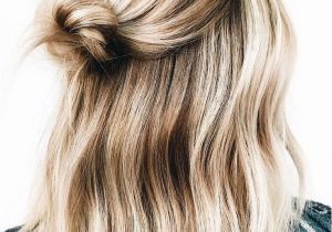 Half Up Messy Bun Hairstyles Cusp Brass Ponytail Hair Tie Cover In 2018