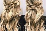 Half Up Romantic Hairstyles Beautiful Braid Half Up and Half Down Hairstyle for Romantic Brides