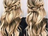 Half Up Romantic Hairstyles Beautiful Braid Half Up and Half Down Hairstyle for Romantic Brides