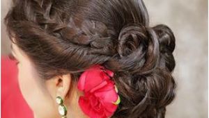 Half Updo Hairstyles for Saree Braided Bun Hairstyle Hair Styles