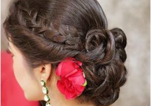 Half Updo Hairstyles for Saree Braided Bun Hairstyle Hair Styles