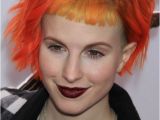 Hayley Williams Bob Haircut Celebrity Colored Bangs Hairstyles