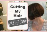 How to Cut A Bob Haircut at Home How I Cut My A Line Bob at Home