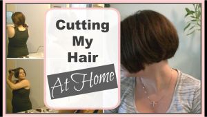 How to Cut A Bob Haircut at Home How I Cut My A Line Bob at Home