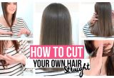 How to Cut A Long Bob Haircut Yourself How to Cut Your Own Hair Straight