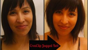 How to Cut Bob Haircut Yourself Diy Long Textured Bob Using the Creaclip