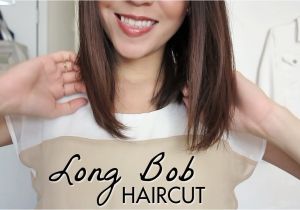 How to Cut Your Own Bob Haircut Long Bob Haircut Tutorial How to Cut Your Own Hair