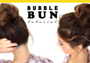 How to Do Easy Bun Hairstyles 2 Minute Bubble Bun Hairstyle
