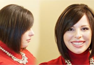 How to Style A Bob Haircut with Bangs A Line Haircut Tutorial Haircuts Models Ideas